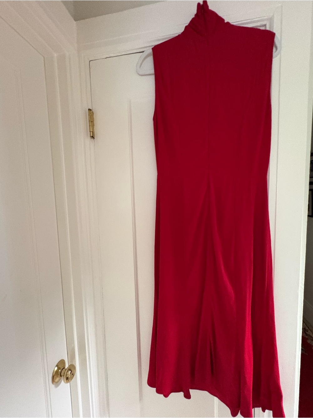 Reformation Vibrant Red Dress with high neck. Very good condition.